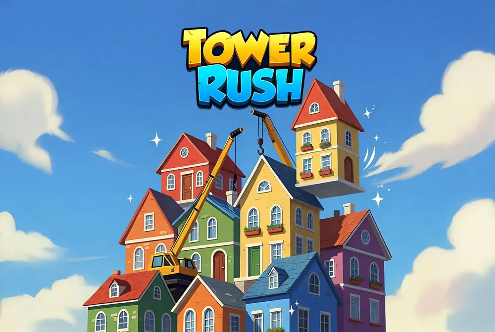Tower Rush app running full-screen on a mobile phone